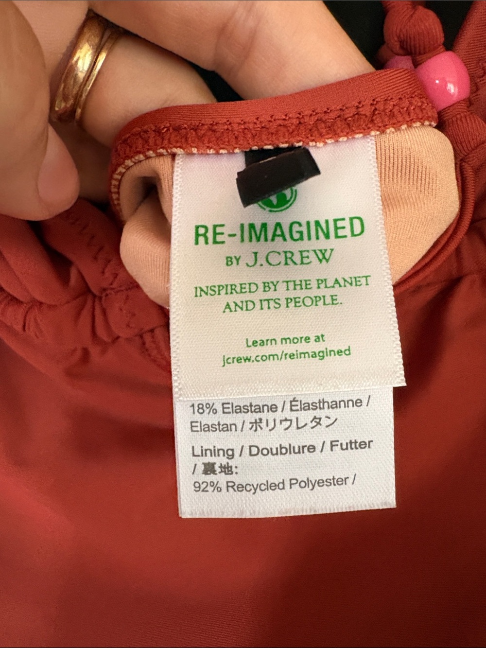 J. Crew Terracotta Orange One-Piece Swimsuit with Strappy Back - Picture 2 of 4